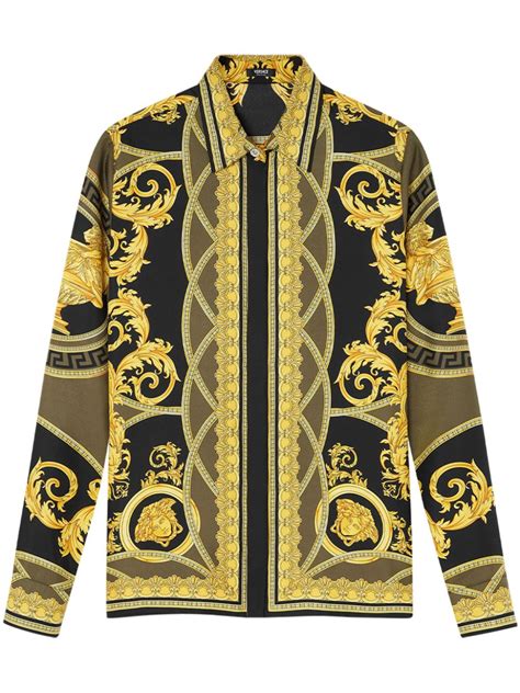 versace la coupe des dieux silk shirt|Versace Men's La Coupe des Dieux Silk Camp Shirt.